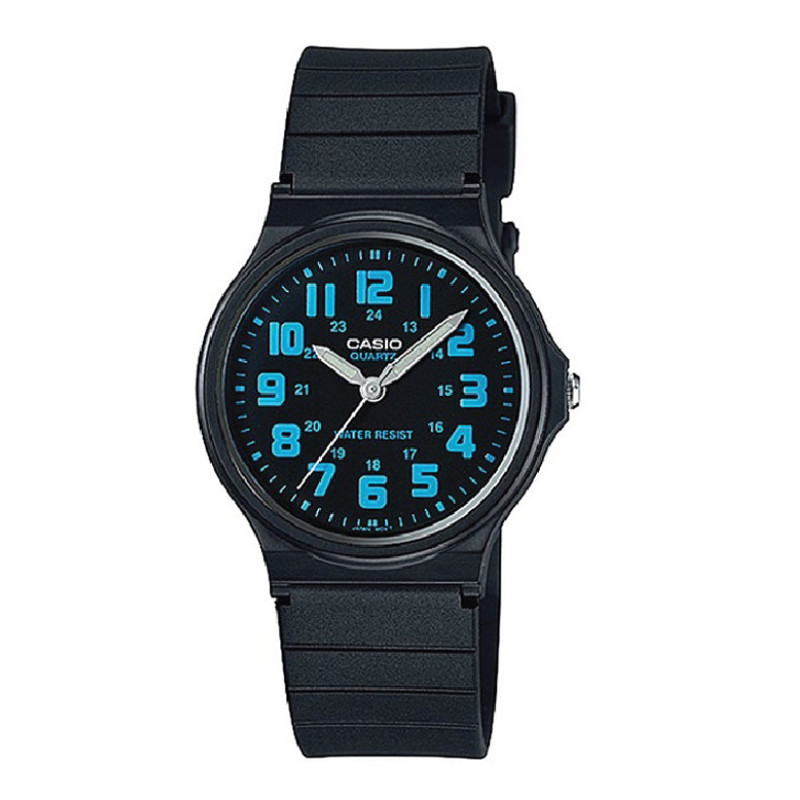 JAM TANGAN  CASIO General Black Dial Black Resin Strap