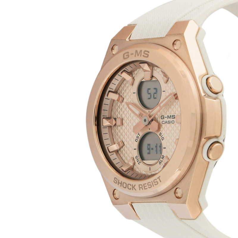 JAM TANGAN  CASIO Baby-G GM-S Series Digital Analog Dial White Resin Strap