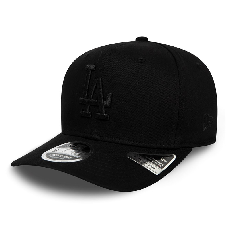 AKSESORIS SNEAKERS NEW ERA LA DODGERS TONAL BLACK 9FIFTY STRETCH SNAP CAP