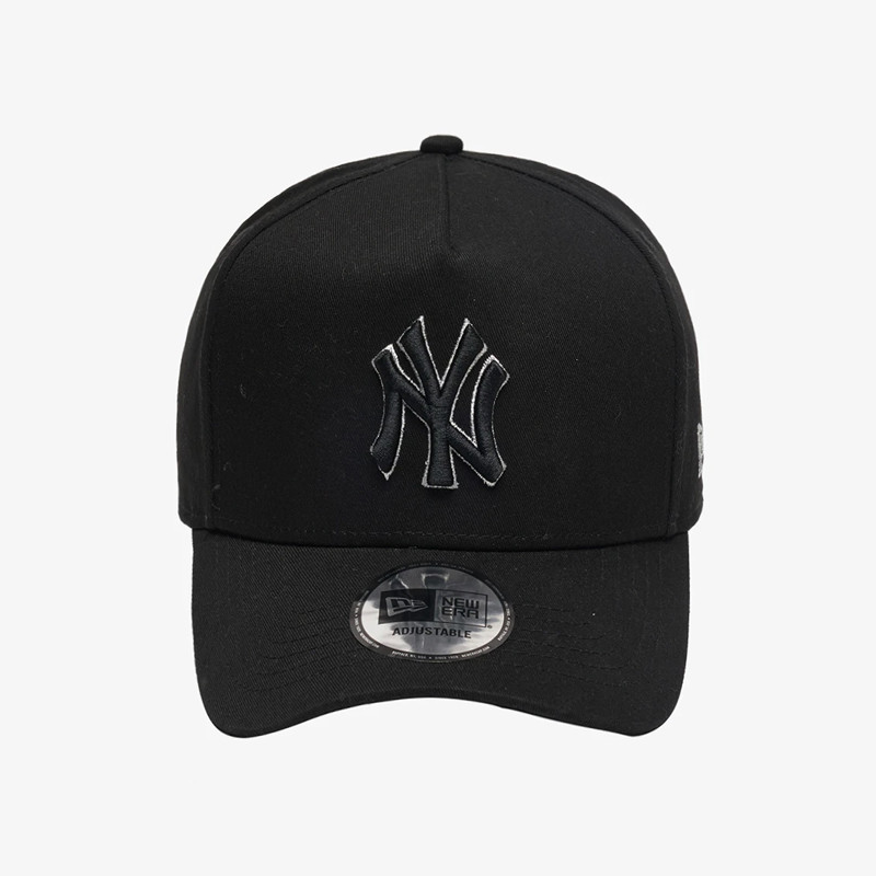 TOPI SNEAKERS NEW ERA 9Forty New York Yankees Silver Outline Black Trucker