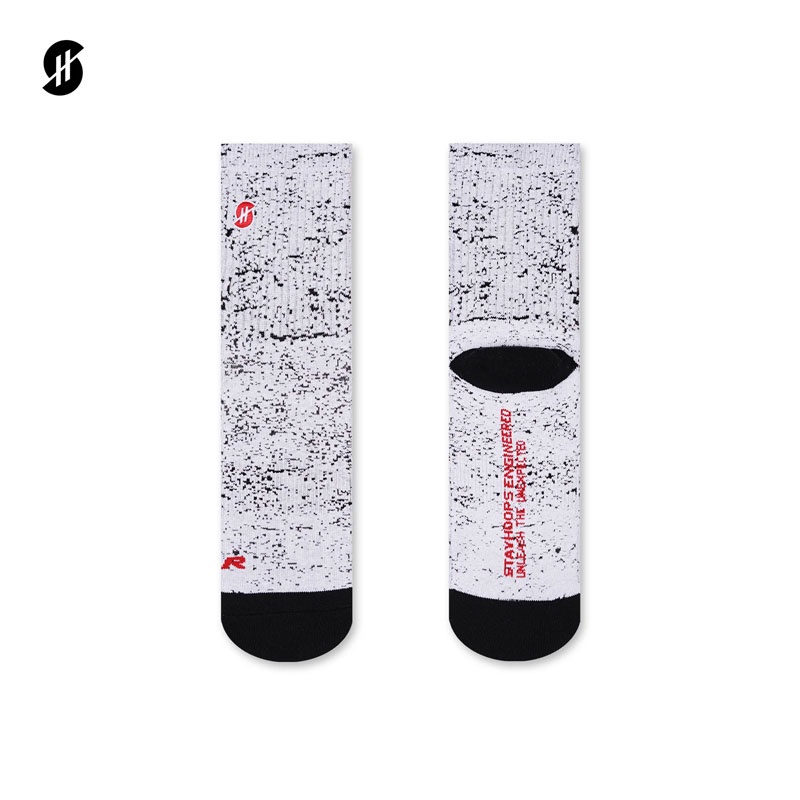 KAOS KAKI BASKET STAY HOOPS Performance Sock Dust circuit white