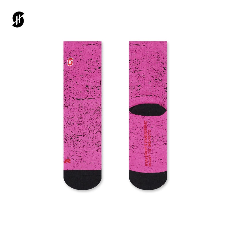 KAOS KAKI BASKET STAY HOOPS Performance Sock Dust circuit magenta