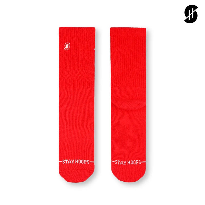 KAOS KAKI BASKET STAY HOOPS Plain Red