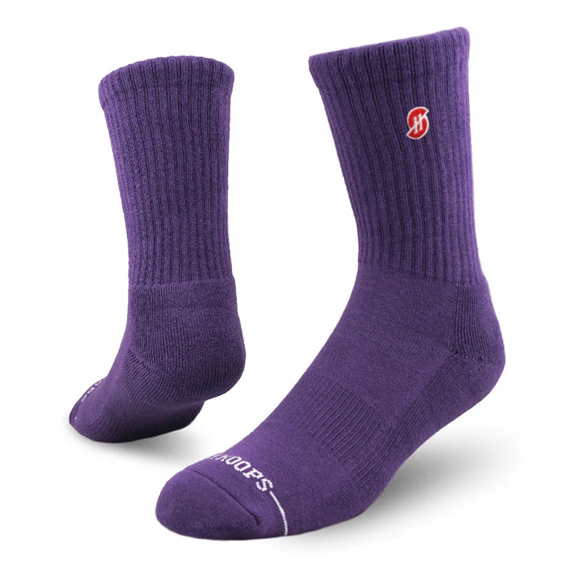 KAOS KAKI BASKET STAY HOOPS Plain Dark Purple DPR 