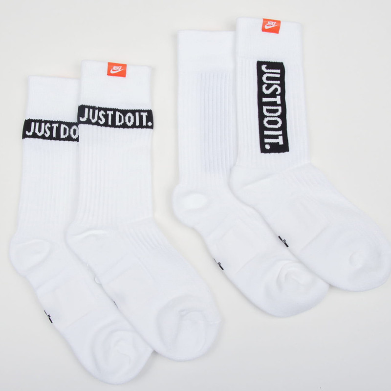 KAOS KAKI SNEAKERS NIKE 2PK SNKR Sox Just Do It Crew Socks