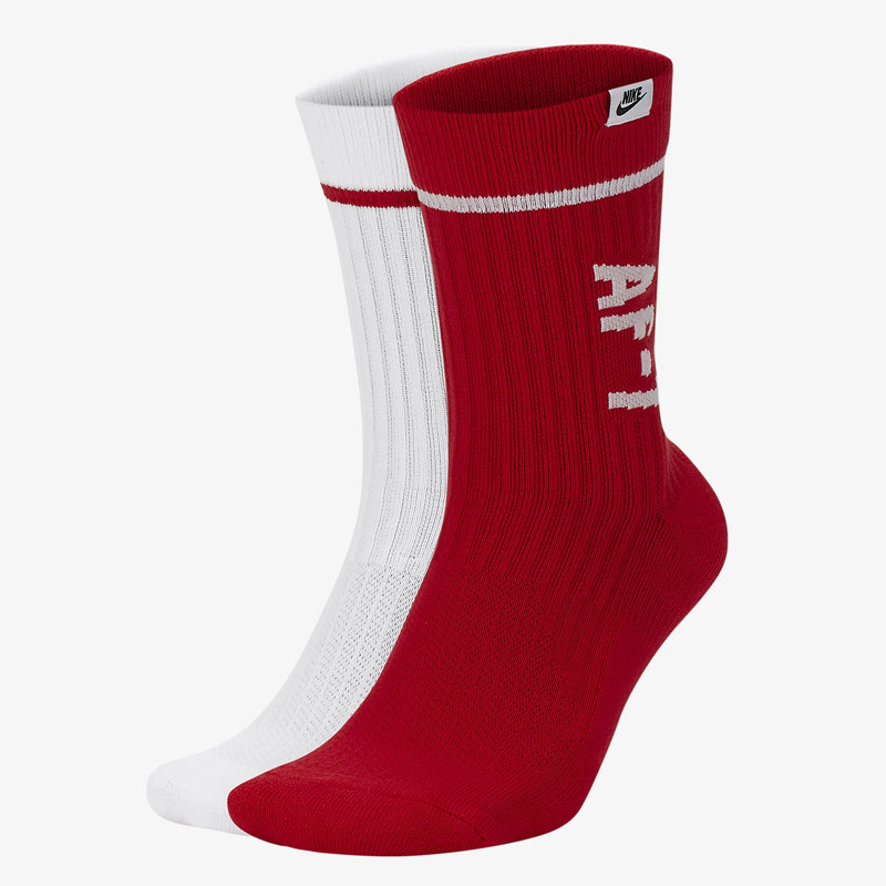 KAOS KAKI SNEAKERS NIKE 2PK SNEAKR Sox AF-1 Crew Socks