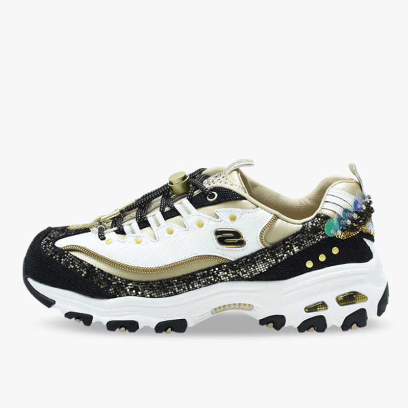 Sepatu Sneakers Skechers Wmns Premium Heritage D Lites Glamorous View White