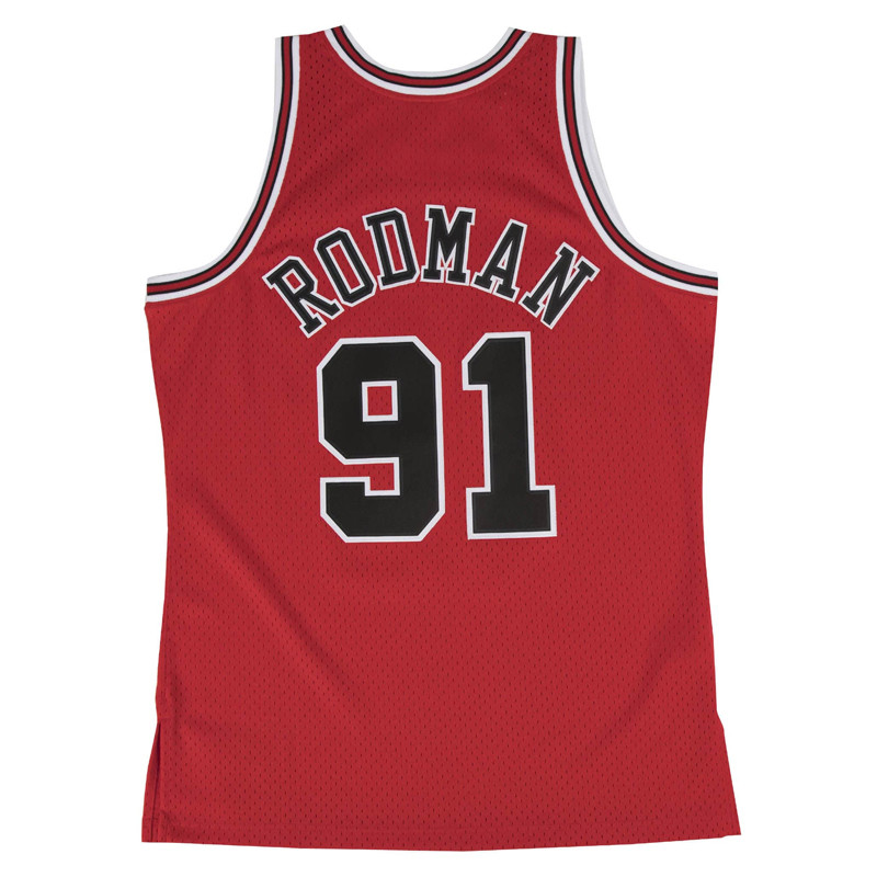 BAJU BASKET MITCHELL N NESS Dennis Rodman Chicago Bulls Road 1997-98 Swingman Jersey