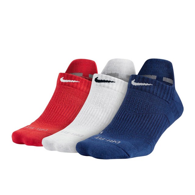 Kaos Kaki Sneakers Nike Wmns Dri-fit 3pk No-show Socks Multi Color