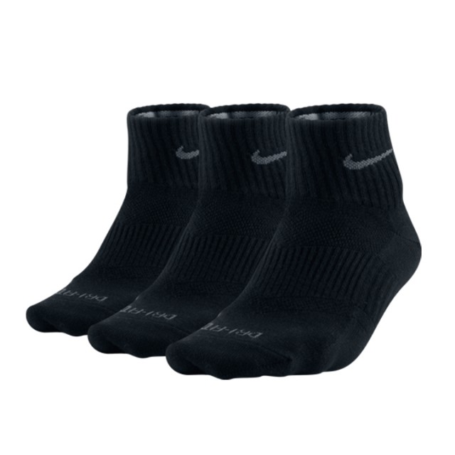 KAOS KAKI SNEAKERS NIKE Dri-Fit 3PK Lightweight Quarter Socks
