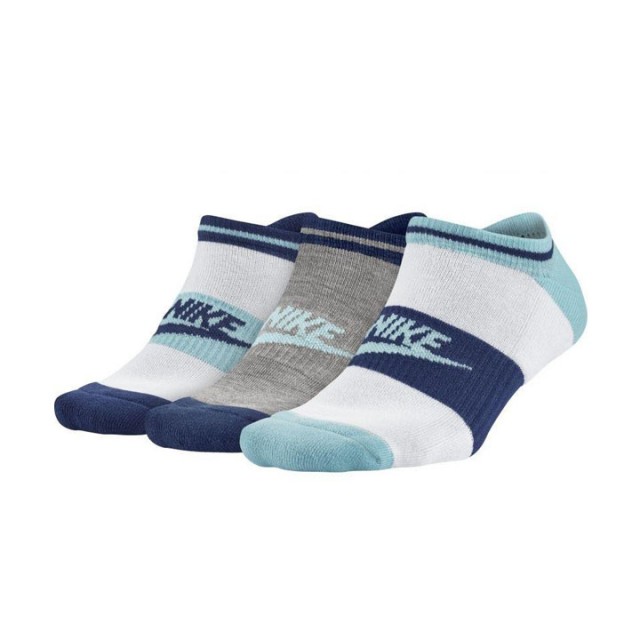 Kaos Kaki Sneakers Nike Wmns 3pk No-show Socks Blue