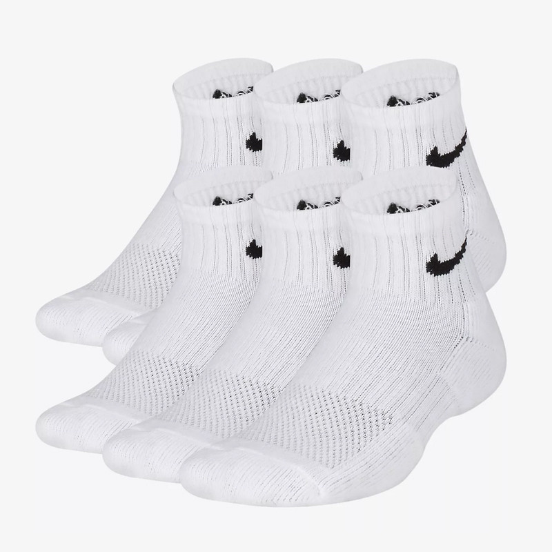 KAOS KAKI SNEAKERS NIKE 6PK Youth Performance Cushioned Quarter Socks
