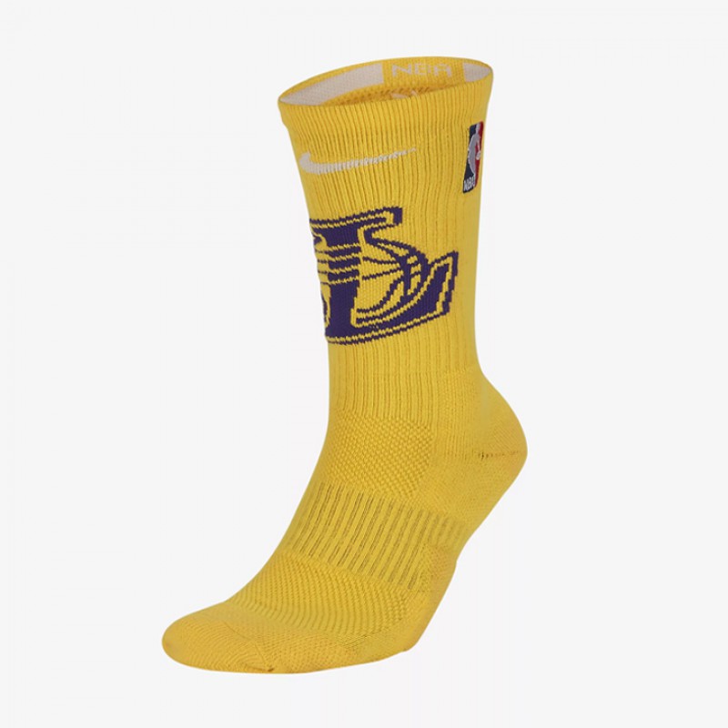 KAOS KAKI BASKET NIKE Los Angeles Lakers Elite Crew Socks