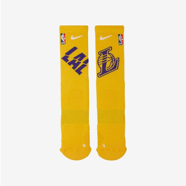 KAOS KAKI BASKET NIKE Los Angeles Lakers Elite Crew Socks