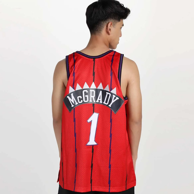 BAJU BASKET MITCHELL N NESS TRACY MCGRADY TORONTO RAPTORS 1998-99 SWINGMAN JERSEY