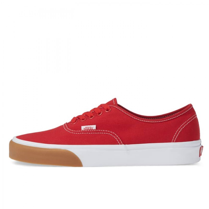 Sepatu Sneakers Vans Authentic Gum Bumper Red