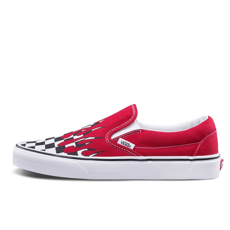 Sepatu Vans Vans Red Checkered Flames Sepatu Vans Slip On