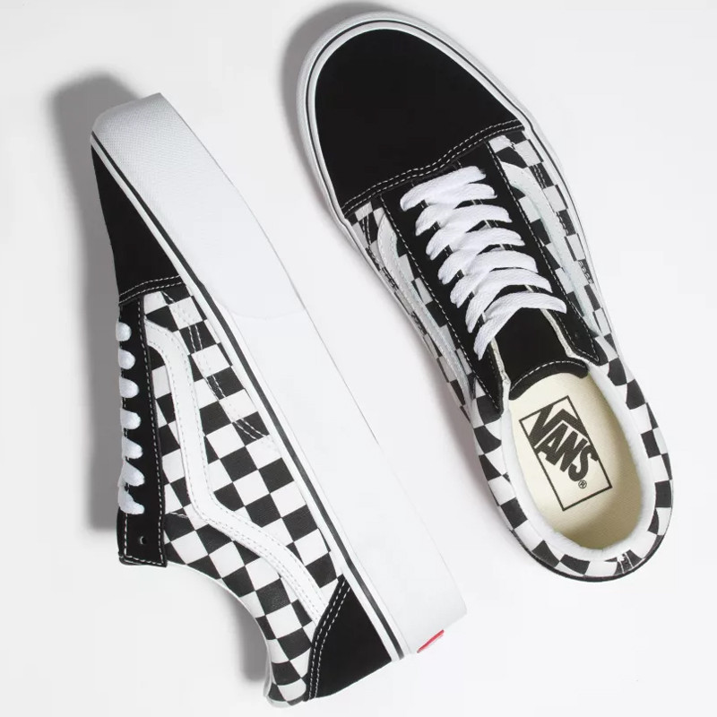 SEPATU SNEAKERS VANS Checkerboard Old Skool Platform