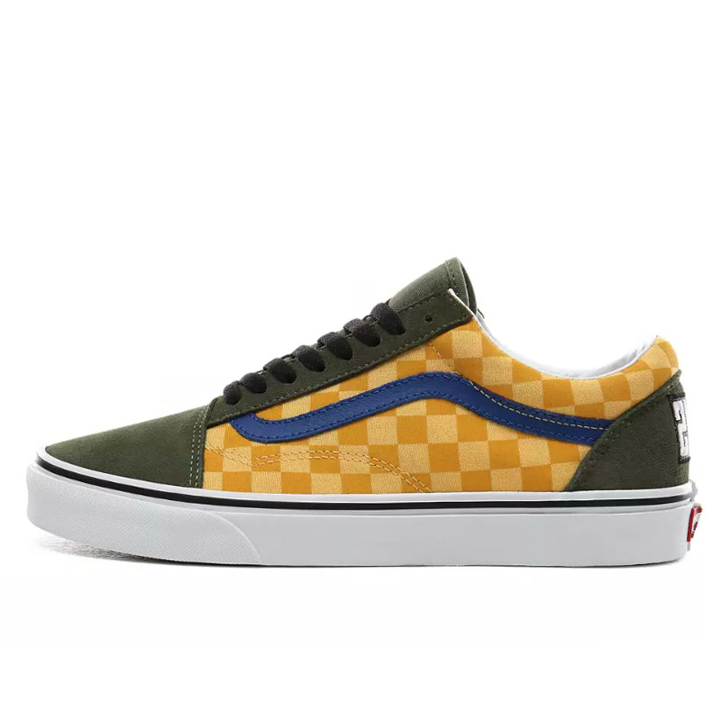 Sepatu Sneakers Vans Ua Old Skool Otw Rally Checker Deep Lichen Green
