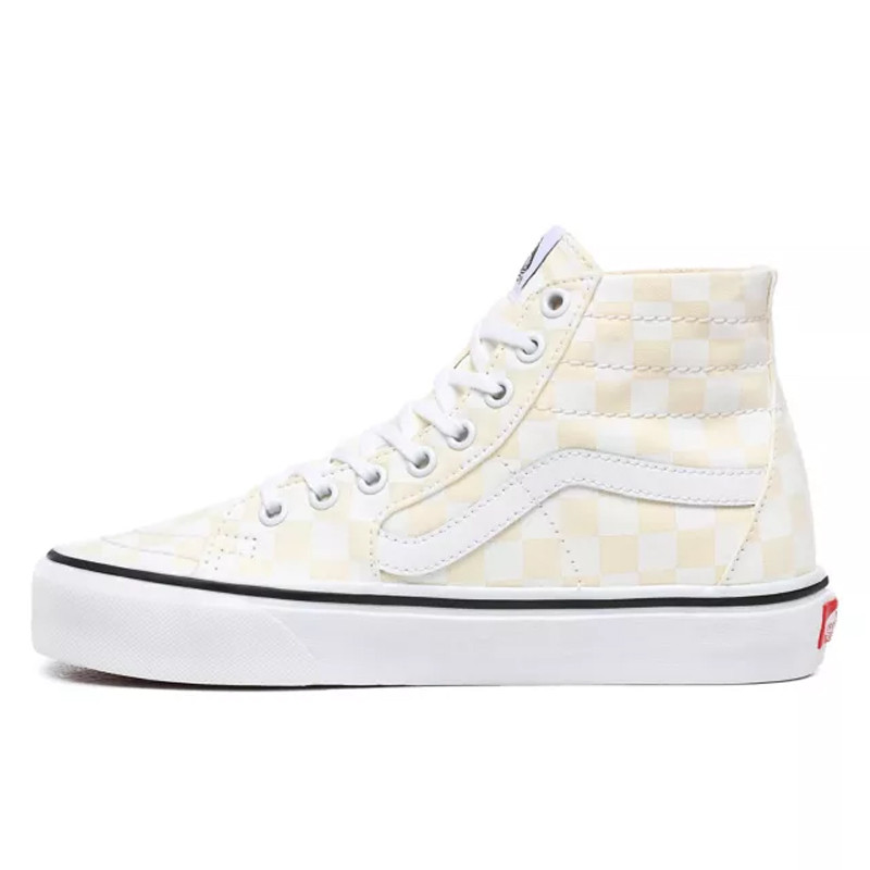 Sneakers White Checkerboard Vans High Top Sepatu Sneakers Vans Sk8