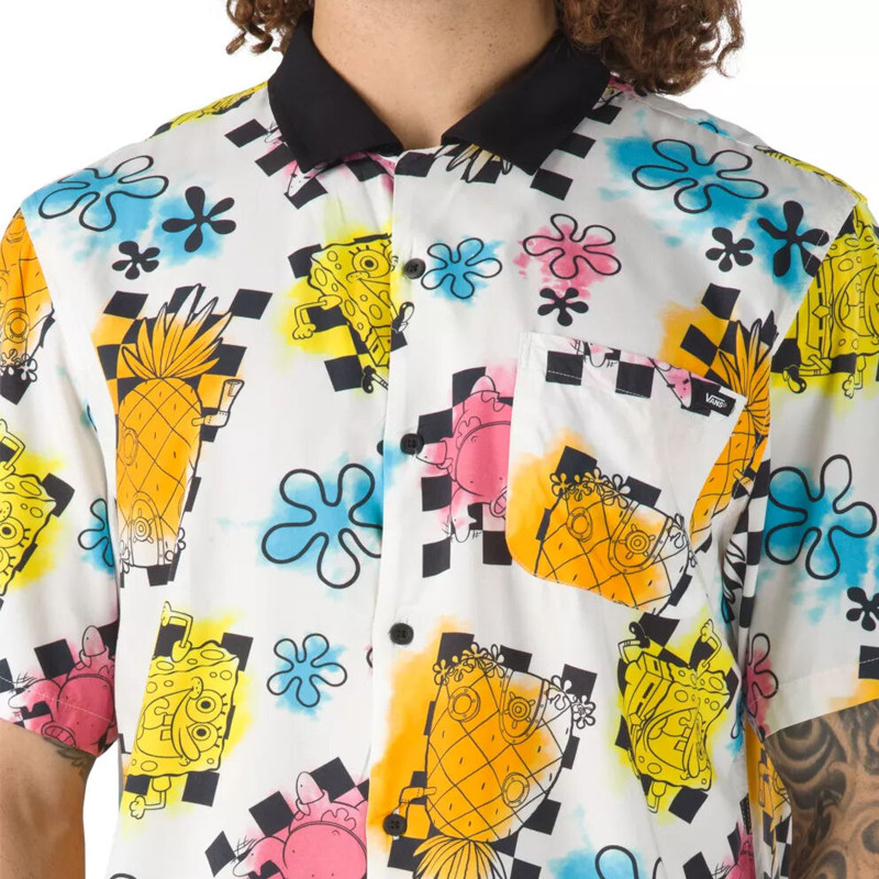 BAJU SNEAKERS VANS X SPONGEBOB AIRBRUSH BUTTONDOWN SHIRT