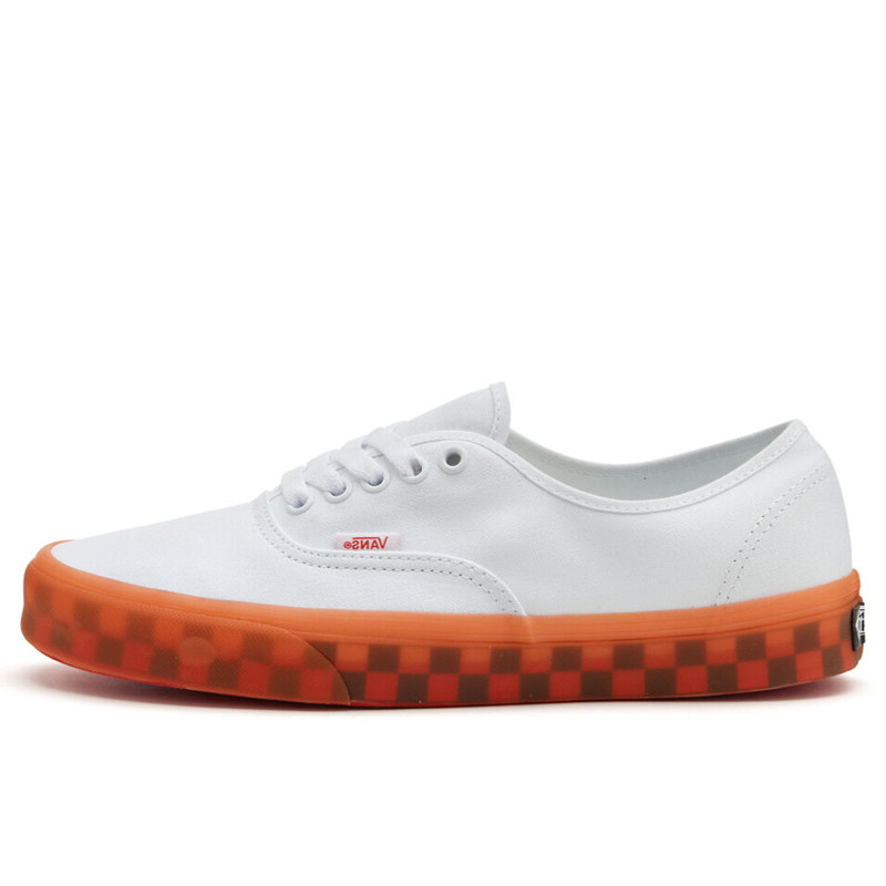 Sepatu Sneakers Vans Translucent Authentic White Orange