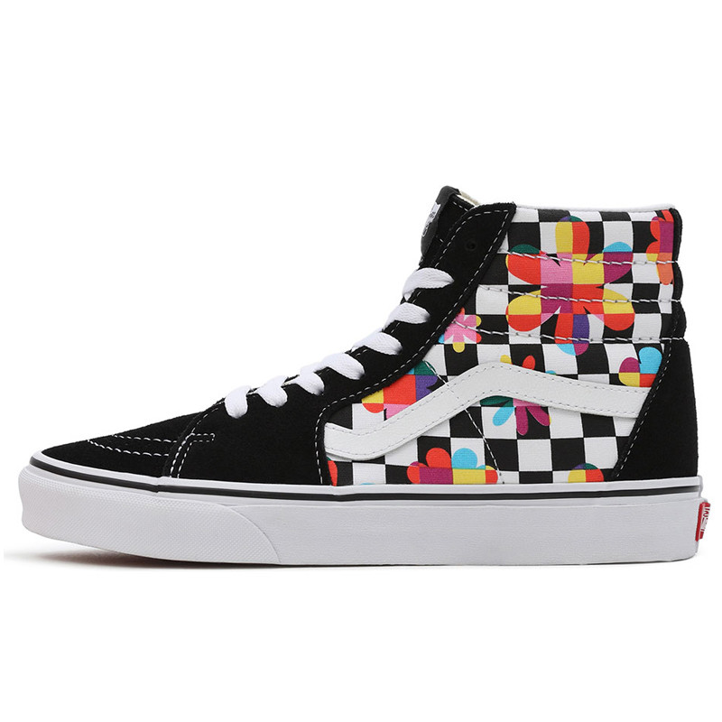 SEPATU SNEAKERS VANS UA SK8-HI FLORAL CHECKERBOARD