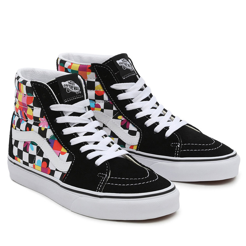 SEPATU SNEAKERS VANS UA SK8-HI FLORAL CHECKERBOARD