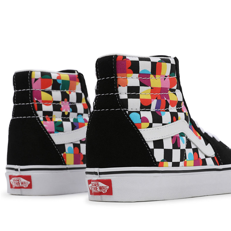 SEPATU SNEAKERS VANS UA SK8-HI FLORAL CHECKERBOARD