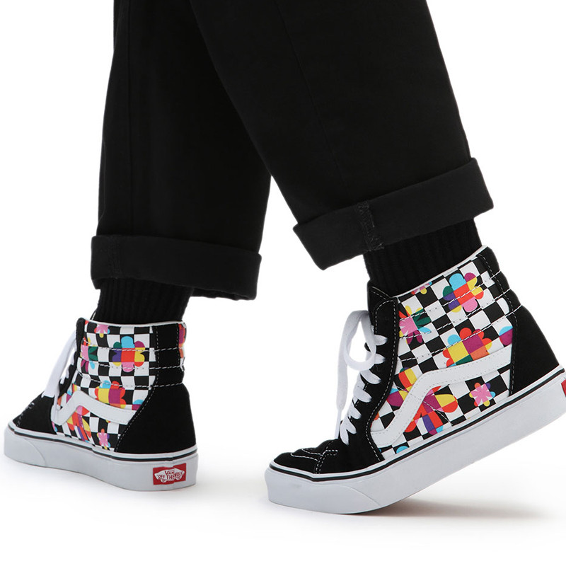 SEPATU SNEAKERS VANS UA SK8-HI FLORAL CHECKERBOARD