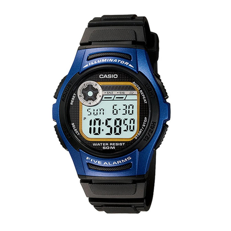 JAM TANGAN  CASIO General Digital Dial Black Resin Strap