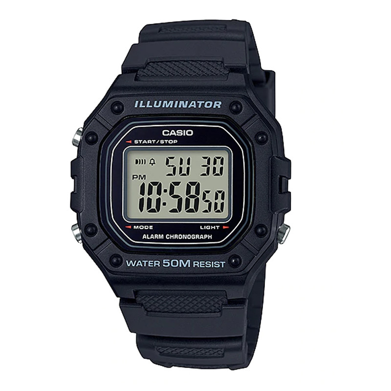 JAM TANGAN  CASIO Digital Dial Black Resin Strap