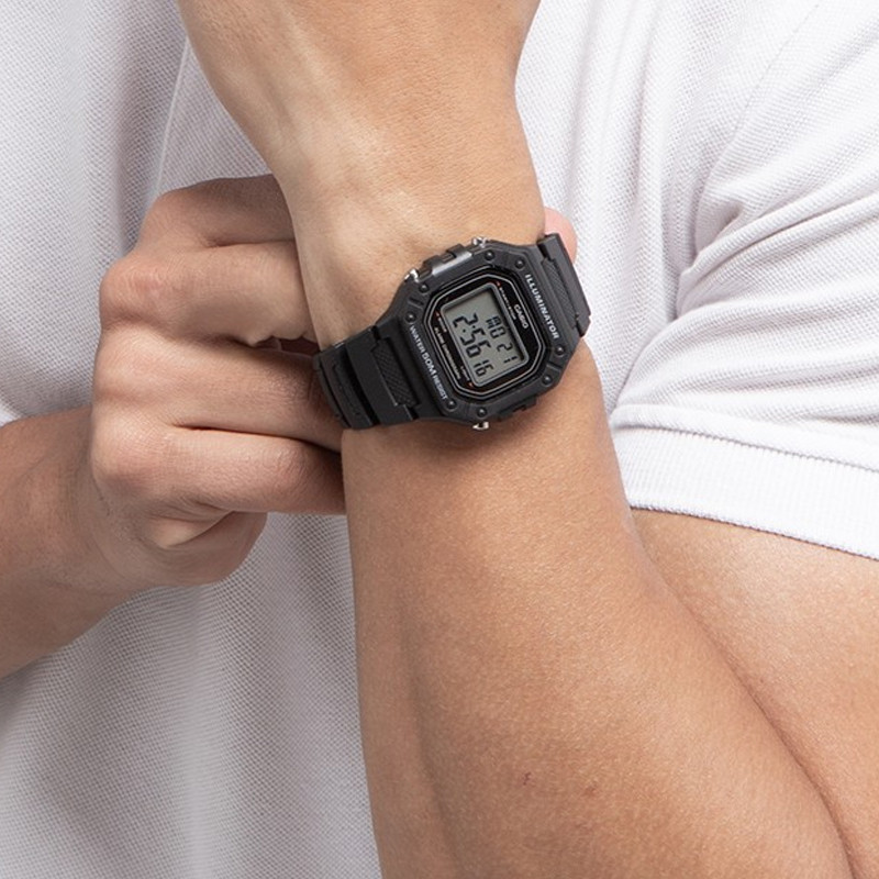 JAM TANGAN  CASIO Digital Dial Black Resin Strap