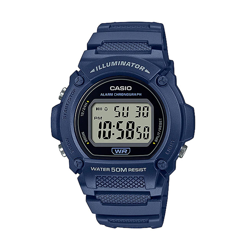 JAM TANGAN  CASIO Digital Dial Blue Resin Strap