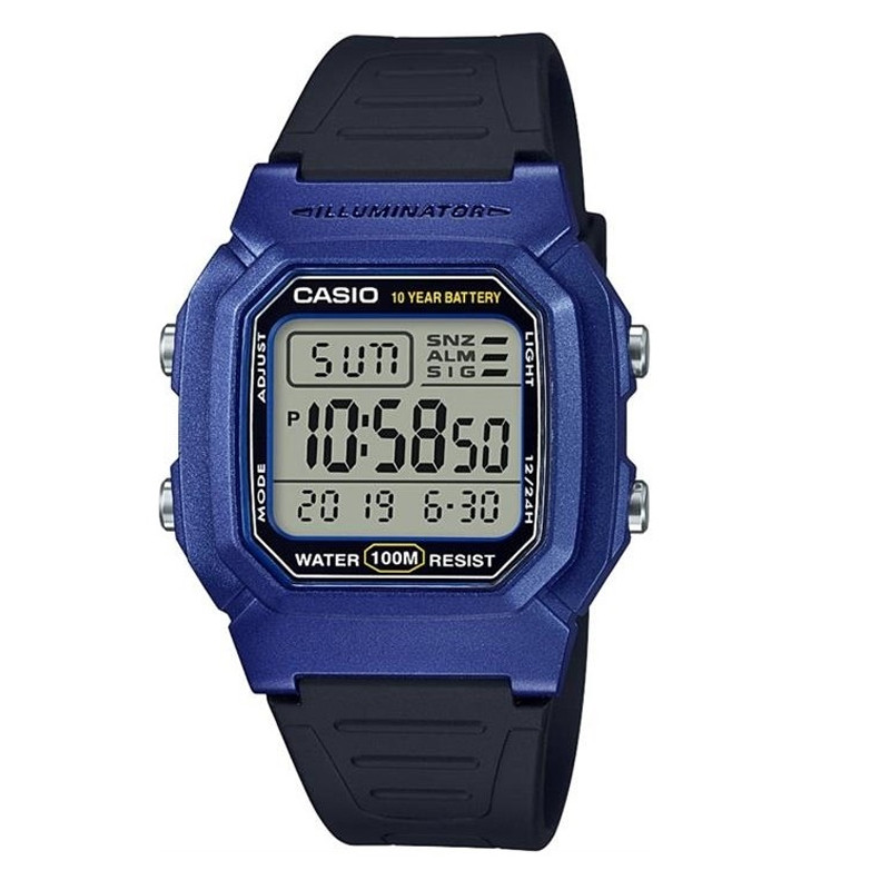 JAM TANGAN  CASIO Digital Dial Black Resin Strap