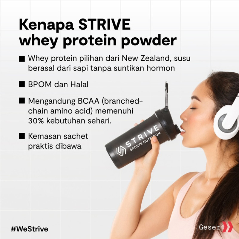 SUPLEMEN LARI STRIVE Whey Protein Vanila