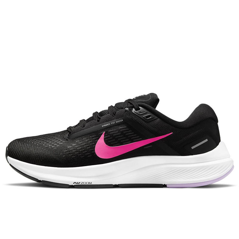 Sepatu Lari Nike Wmns Air Zoom Structure 24 Black Pink