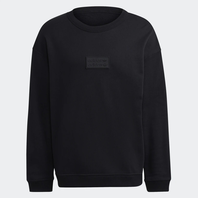 Baju Sneakers Adidas Silicone Double Linear Badge Crew Sweatshirt  Black