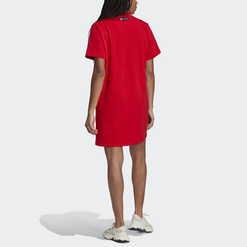 BAJU SNEAKERS ADIDAS MARIMEKKO TREFOIL PRINT INFILL TEE DRESS