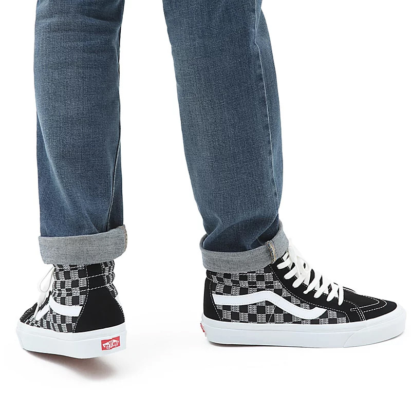 Jual SEPATU SNEAKERS Pria VANS SK8-HI 38 DX Checker Check Black