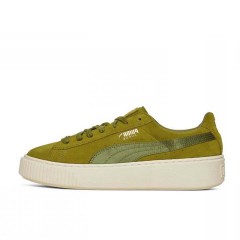 suede platform mono satin olive branch-w