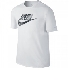 printed run swoosh tee