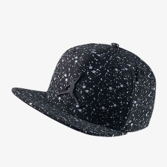 speckle print snapback cap