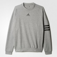 linear 3-stripes crew sweatshirt