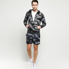 sportswear club camo hoodie full zip