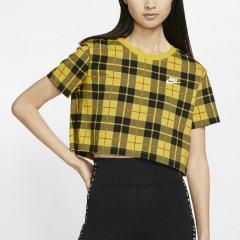 wmns tee futura plaid crop
