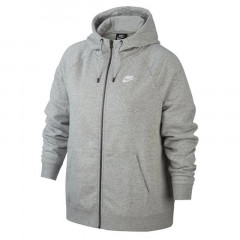 Wmns Essential Hoody Full Zip Fleece Plus Size Jacket - Image 1