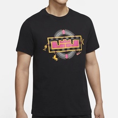 LeBron Pattern Printing Round Neck Short Sleeve