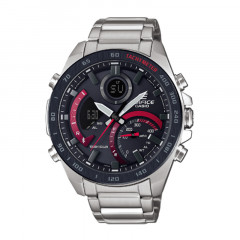 edifice digital analog dial stainless steel strap connected app