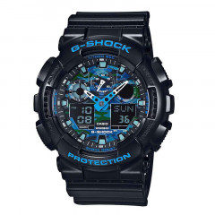 g-shock water resistance 200m black resin band